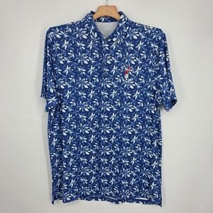 US Open 124th Pinehurst Golf Polo Shirt Blue Floral Putter Boy Mens Large